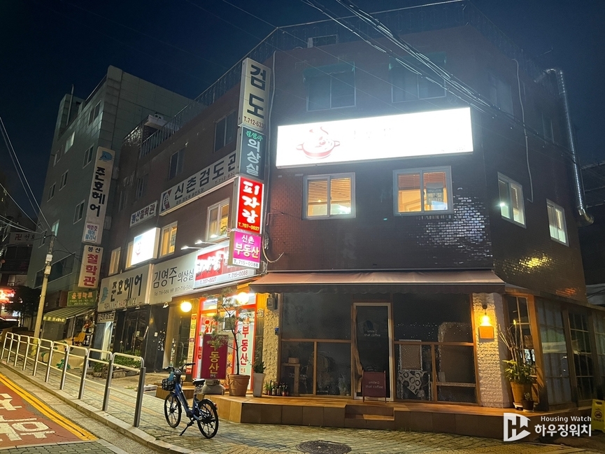 창천초등학교 옆 가로주택정비사업을 추진했던 가로구역 시작점
