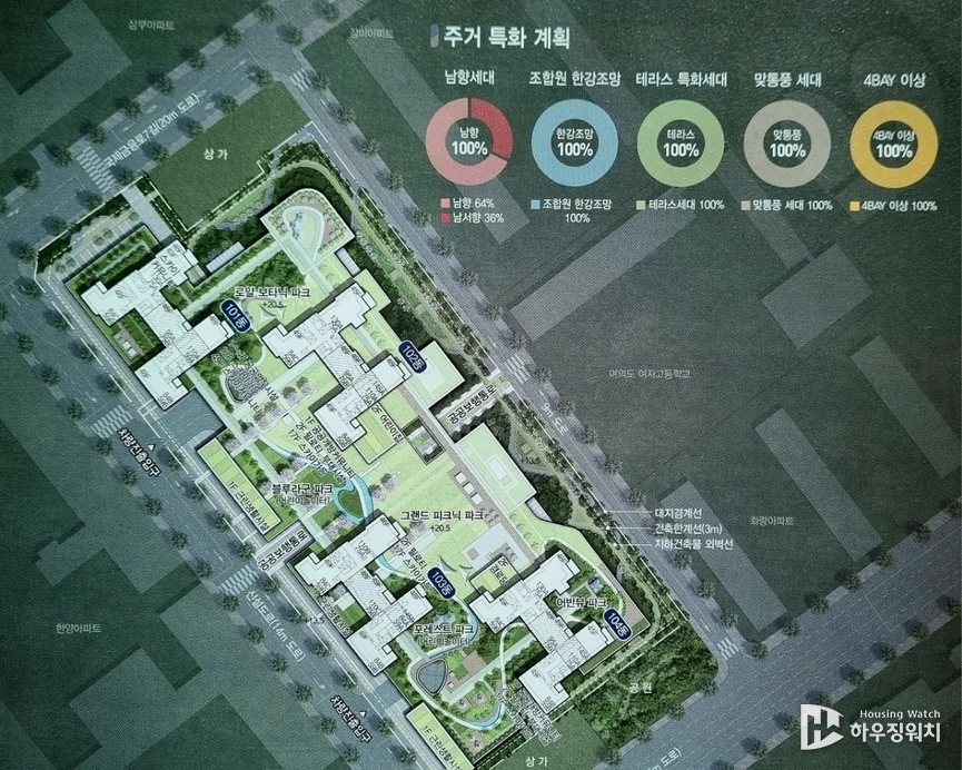 여의도 대교아파트 설계안(에이앤유디자인그룹, 2023-08.19 주민총회 공개)