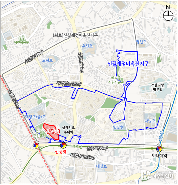 신길13구역 재정비촉진구역 위치도. (사진제공=서울시)