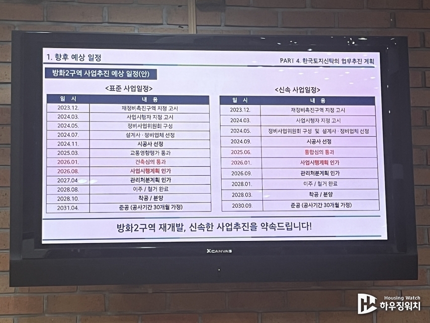 방화2구역 주민설명회 당시 자료