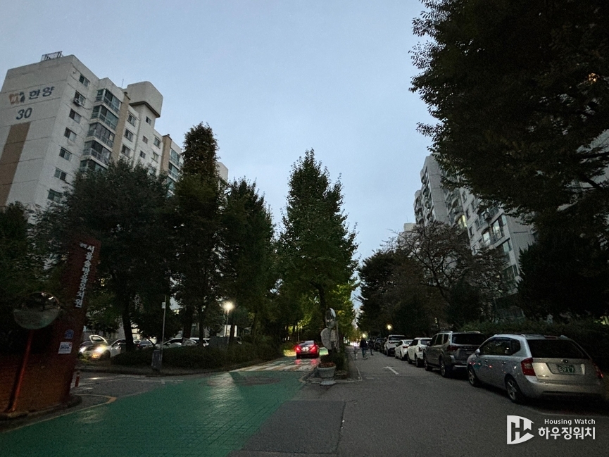 보차혼용통로가 들어설 오금로24길 모습 /하우징워치