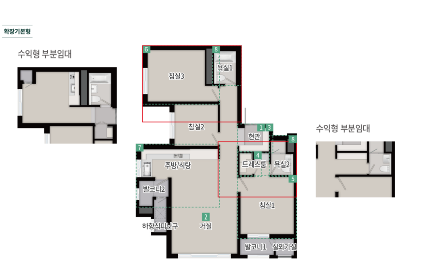 '수익형 부분임대' 평면도. /'리버센트 푸르지오 위브' 홈페이지 캡처