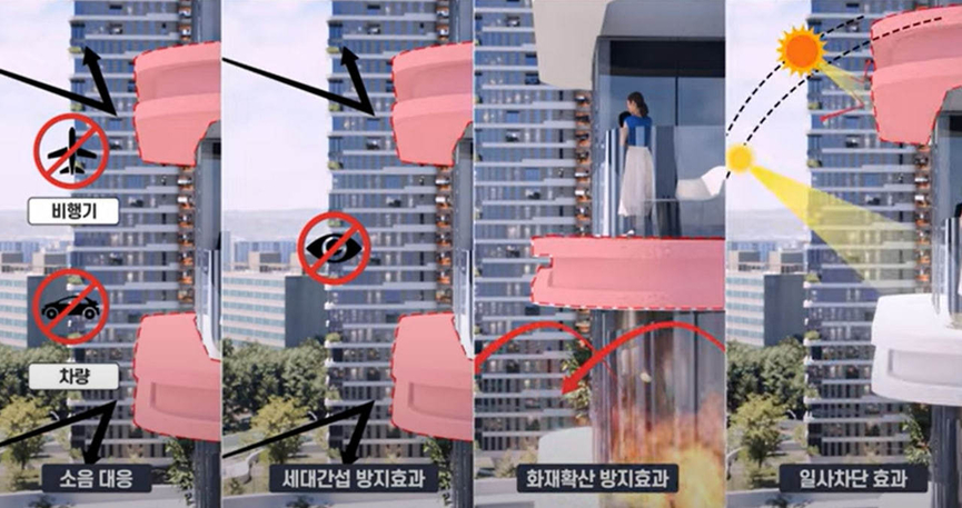 아파트 외관에 설치될 루버 / 하우징워치 DB