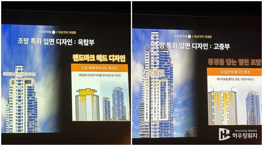 랜드마크 소재로 강조한 입면 특화 디자인 / 하우징워치 DB
