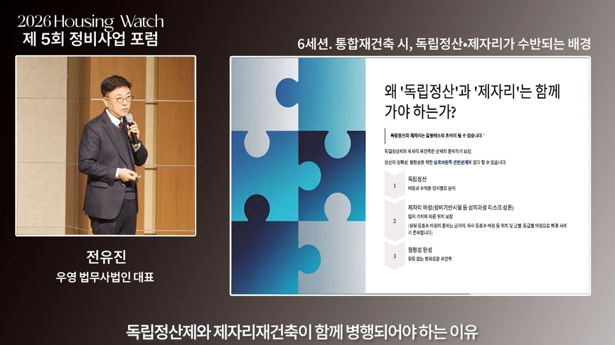 [우영] 통합재건축 시, 독립정산·제자리가 수반되는 배경