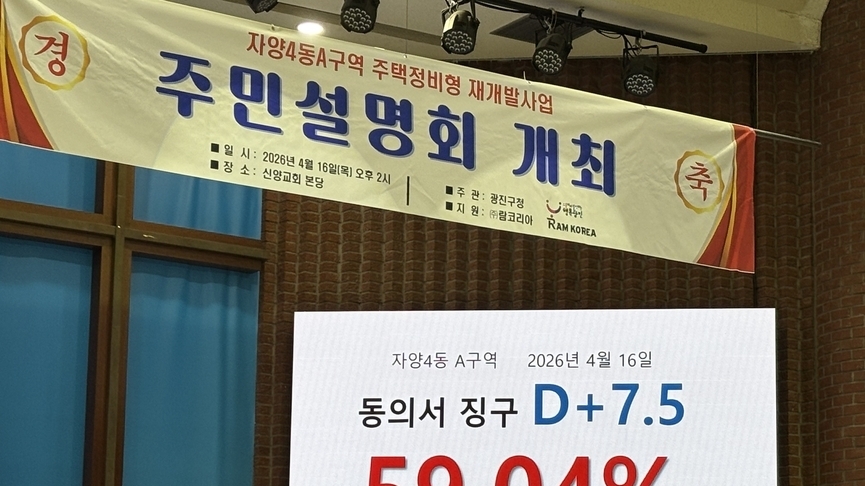 자양4동A, 조합설립 추진력 더한 '감평 개선안'…핵심지로 발돋움